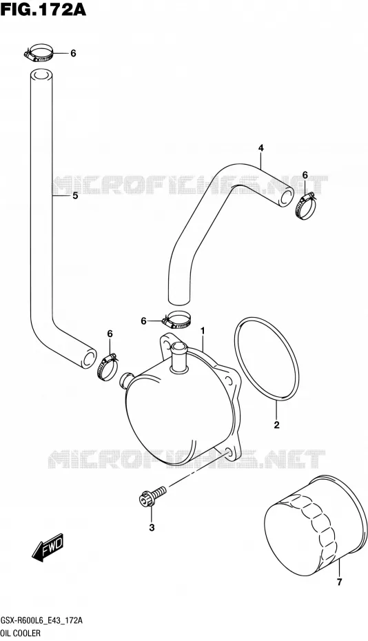 RADIATEUR D'HUILE Suzuki MOTO 600 GSX-R 2016  GSX-R600 L6 (E43)