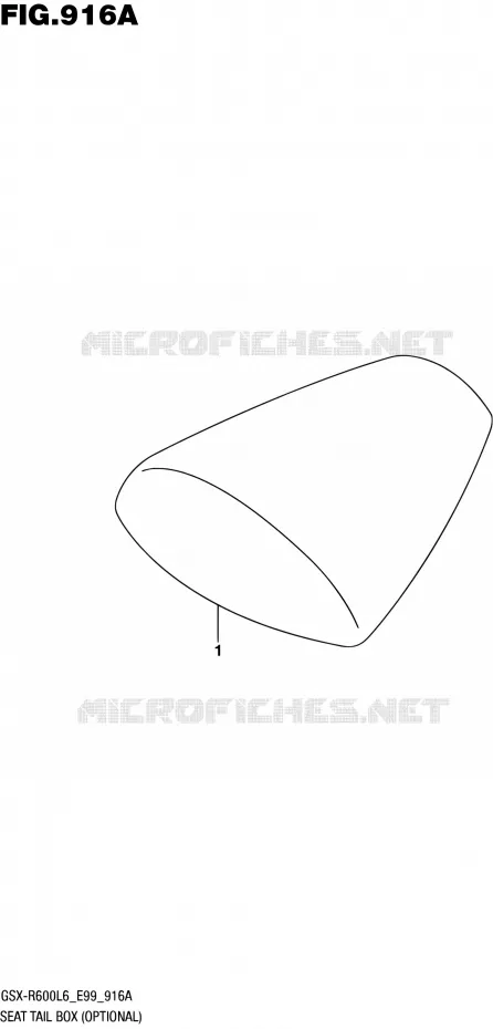 CAPOT DE SELLE (OPTIONAL) Suzuki MOTO 600 GSX-R 2016  GSX-R600 L6 (E99)