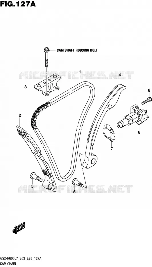DISTRIBUTION Suzuki MOTO 600 GSX-R 2017  GSX-R600 L7 (E03,E28,E33)