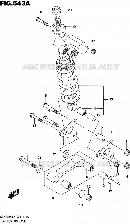 BIELLETTE D'AMORTISSEUR Suzuki MOTO 600 GSX-R 2017  GSX-R600 L7 (E24)