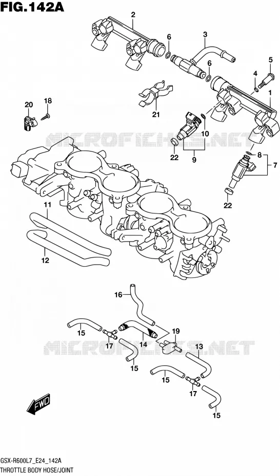 SYSTÈME D'INJECTION Suzuki MOTO 600 GSX-R 2017  GSX-R600 L7 (E24)