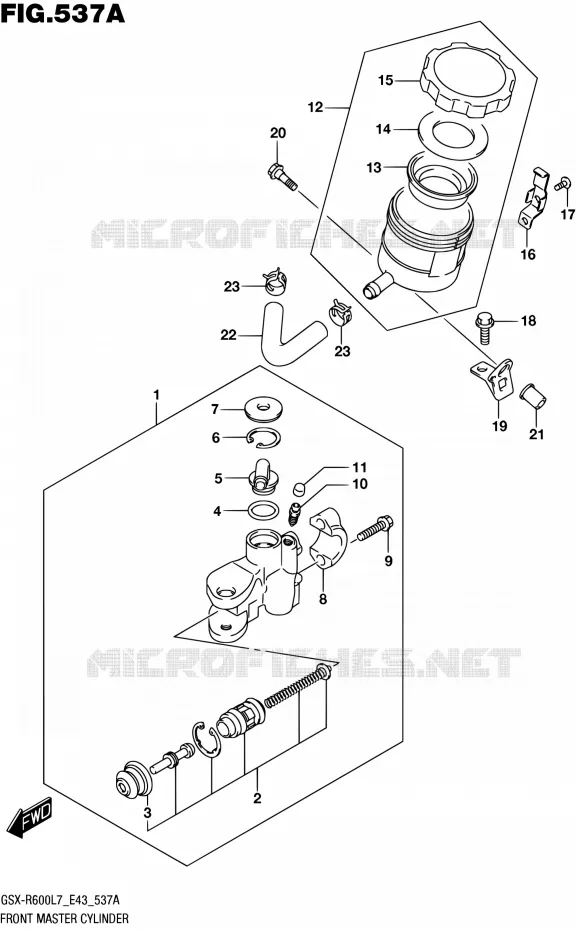MAITRE CYLINDRE AVANT Suzuki MOTO 600 GSX-R 2017  GSX-R600 L7 (E43)