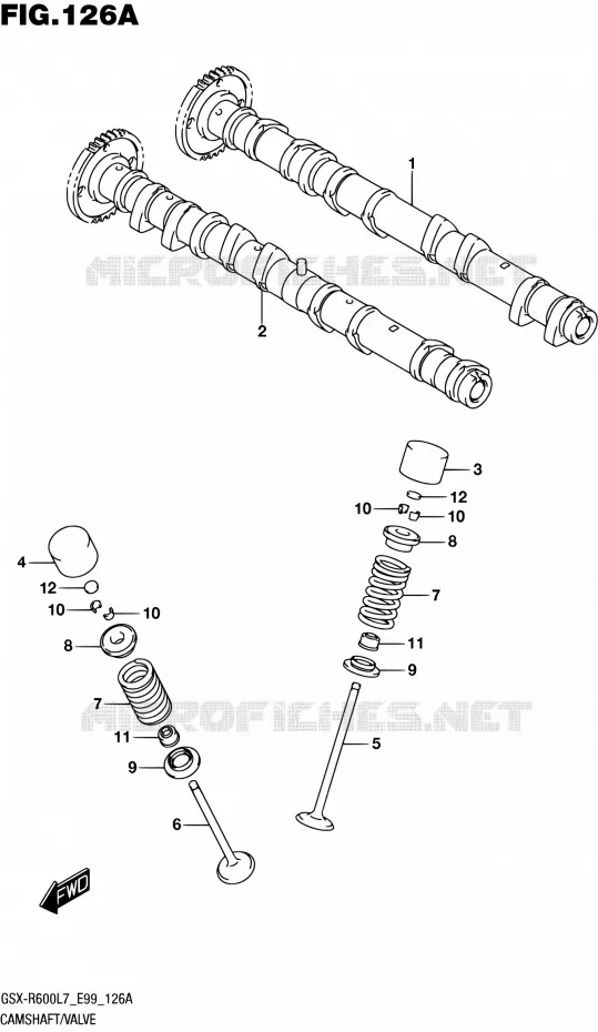 ARBRE A CAMES - VALVE Suzuki MOTO 600 GSX-R 2017  GSX-R600 L7 (E99)