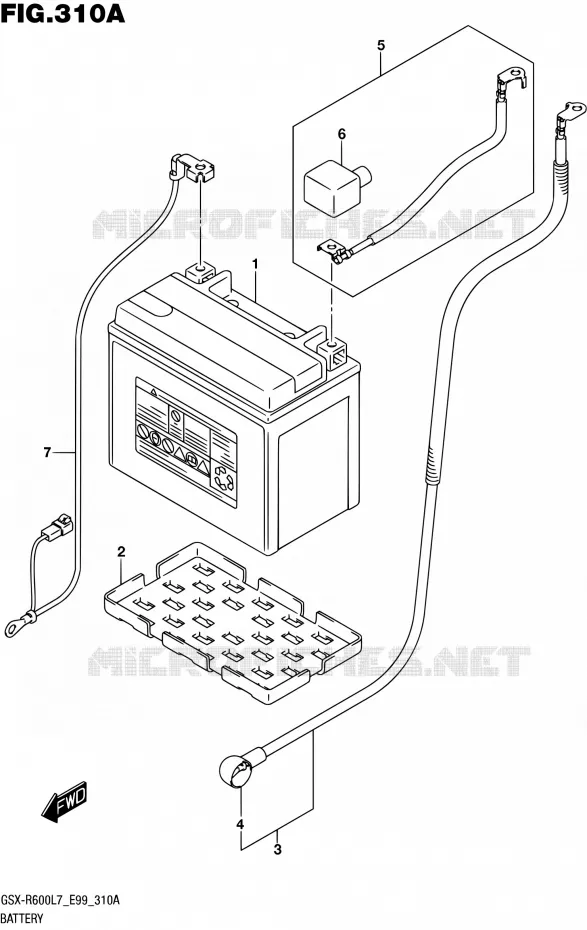BATTERIE Suzuki MOTO 600 GSX-R 2017  GSX-R600 L7 (E99)
