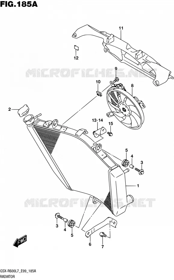 RADIATEUR Suzuki MOTO 600 GSX-R 2017  GSX-R600 L7 (E99)