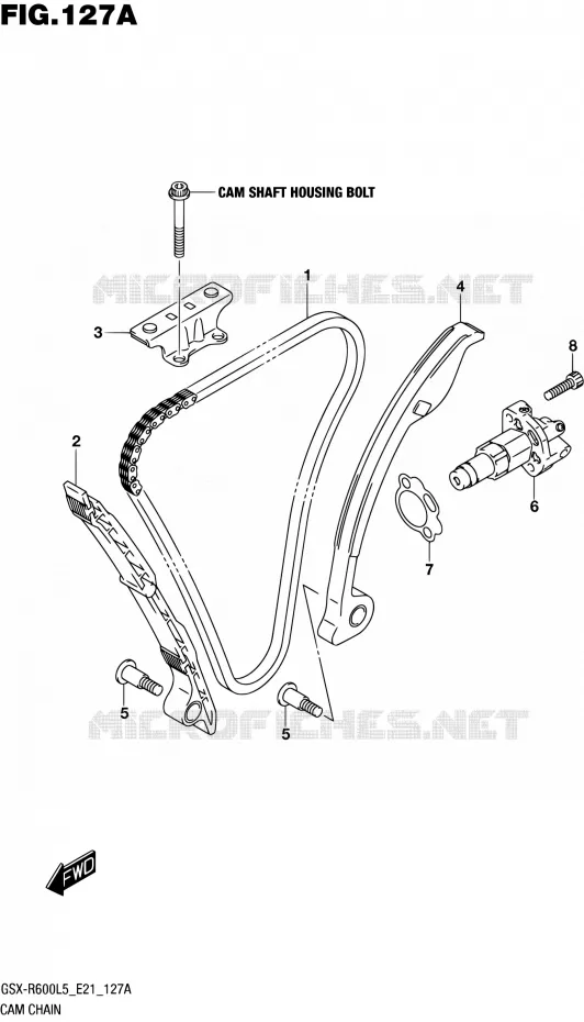DISTRIBUTION Suzuki MOTO 600 GSX-R 2015  GSX-R600UF L5 (E21)