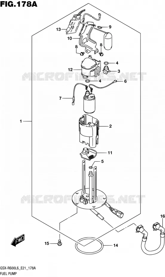 POMPE A ESSENCE Suzuki MOTO 600 GSX-R 2016  GSX-R600UF L6 (E21)