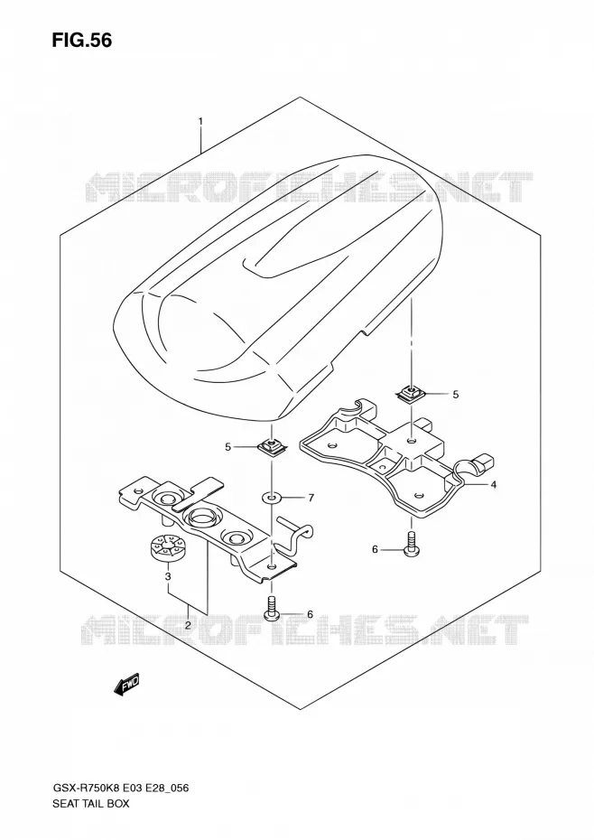 CAPOT DE SELLE Suzuki MOTO 750 GSX-R 2010  GSX-R750 L0 (E03,E28,E33)