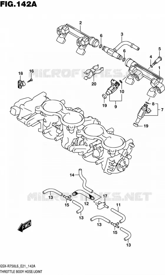 SYSTÈME D'INJECTION Suzuki MOTO 750 GSX-R 2016  GSX-R750 L6 (E21)