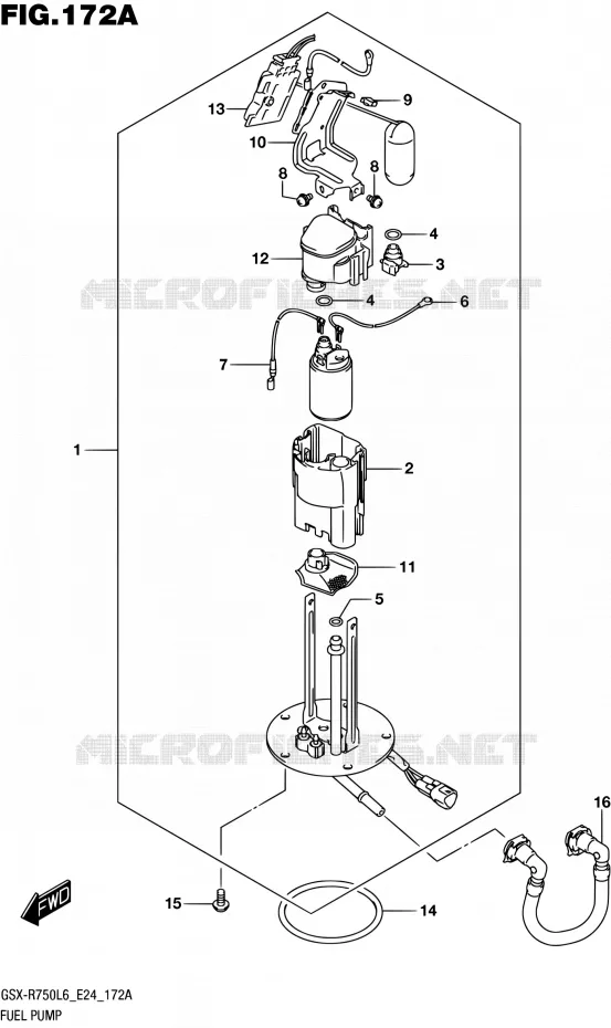 POMPE A ESSENCE Suzuki MOTO 750 GSX-R 2016  GSX-R750 L6 (E24)