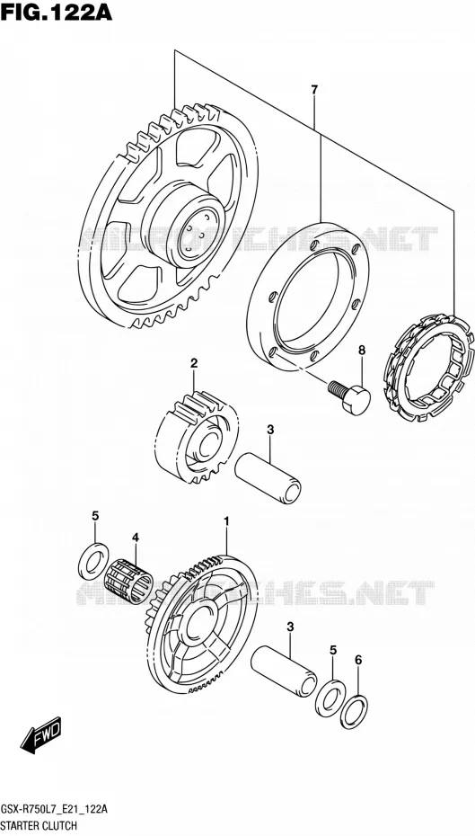 ROUE LIBRE DE DEMARREUR Suzuki MOTO 750 GSX-R 2017  GSX-R750 L7 (E21)