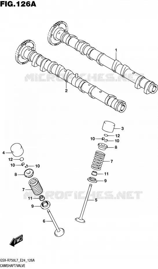 ARBRE A CAMES - VALVE Suzuki MOTO 750 GSX-R 2017  GSX-R750 L7 (E24)
