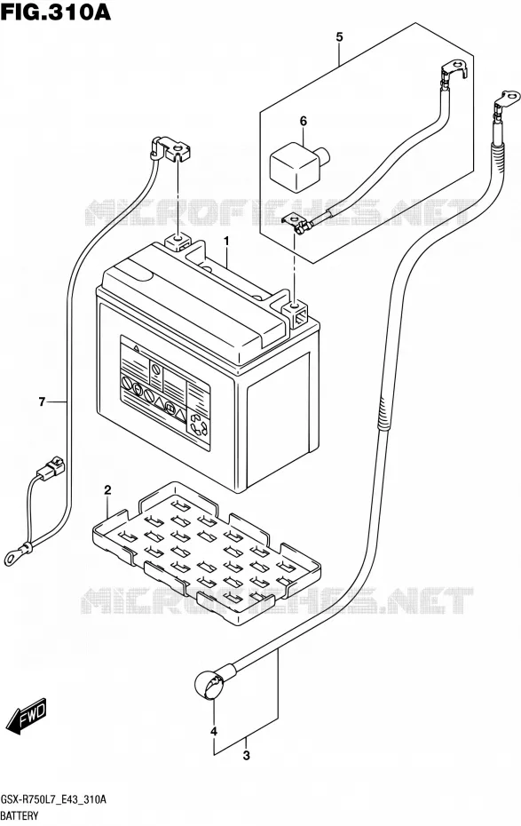 BATTERIE Suzuki MOTO 750 GSX-R 2017  GSX-R750 L7 (E43)