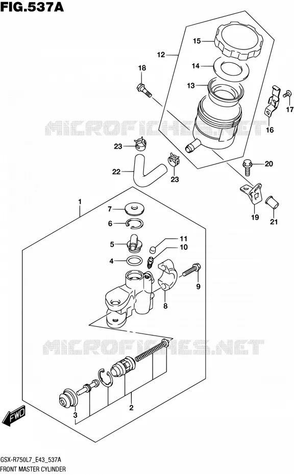 MAITRE CYLINDRE AVANT Suzuki MOTO 750 GSX-R 2017  GSX-R750 L7 (E43)