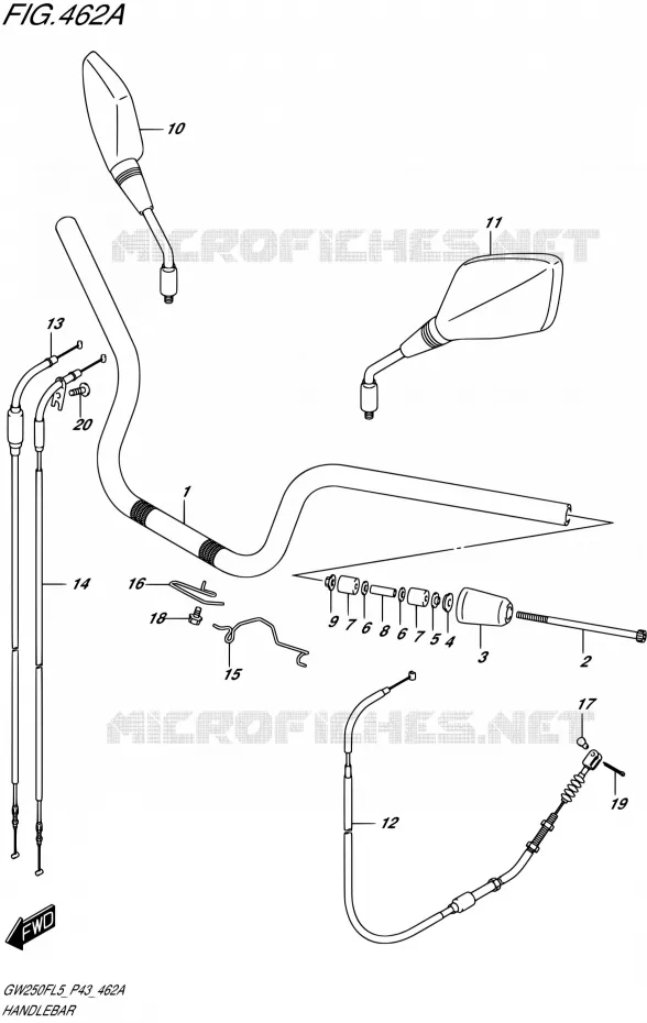 GUIDON Suzuki MOTO 250 INAZUMA 2015  GW250F L5 (P43)