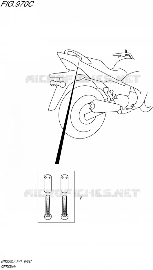 OPTIONS (HOOK SET PILLION HANDLE) Suzuki MOTO 250 INAZUMA 2017  GW250 L7 (P71)
