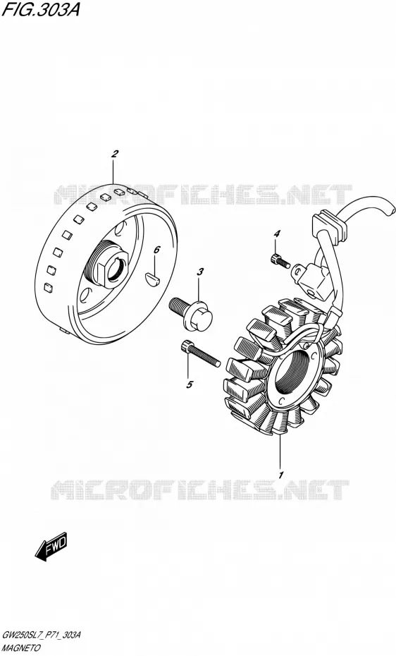 ALLUMAGE ROTOR - STATOR Suzuki MOTO 250 INAZUMA 2017  GW250S L7 (P71)