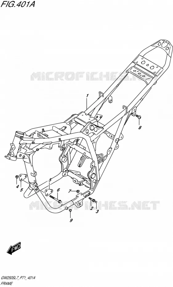 CADRE Suzuki MOTO 250 INAZUMA 2017  GW250S L7 (P71)