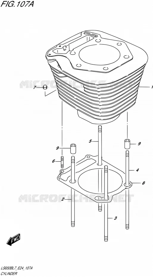 CYLINDRE Suzuki MOTO 650 BOULEVARD 2017  LS650B L7 (E24)