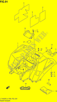 GARDE BOUE ARRIERE (LT A400FL4 P28) pour Suzuki KINGQUAD 400 2014