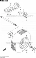 ROUE ARRIERE GAUCHE (LT A400FZL5 P28) pour Suzuki KINGQUAD 400 2015