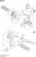 ENSEMBLE LEVIERS   POIGNEES pour Suzuki KINGQUAD 450 2010