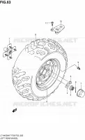 ROUE ARRIERE GAUCHE pour Suzuki KINGQUAD 450 2010