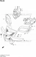 PARE CHOC AVANT   ENTOURAGE DE PHARE pour Suzuki KINGQUAD 500 2012