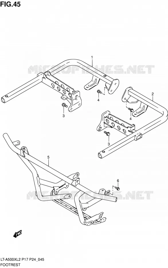 REPOSE PIED Suzuki QUAD 500 KINGQUAD 2012  LT-A500X L2/LT-A500XZ L2 (P17,P24)
