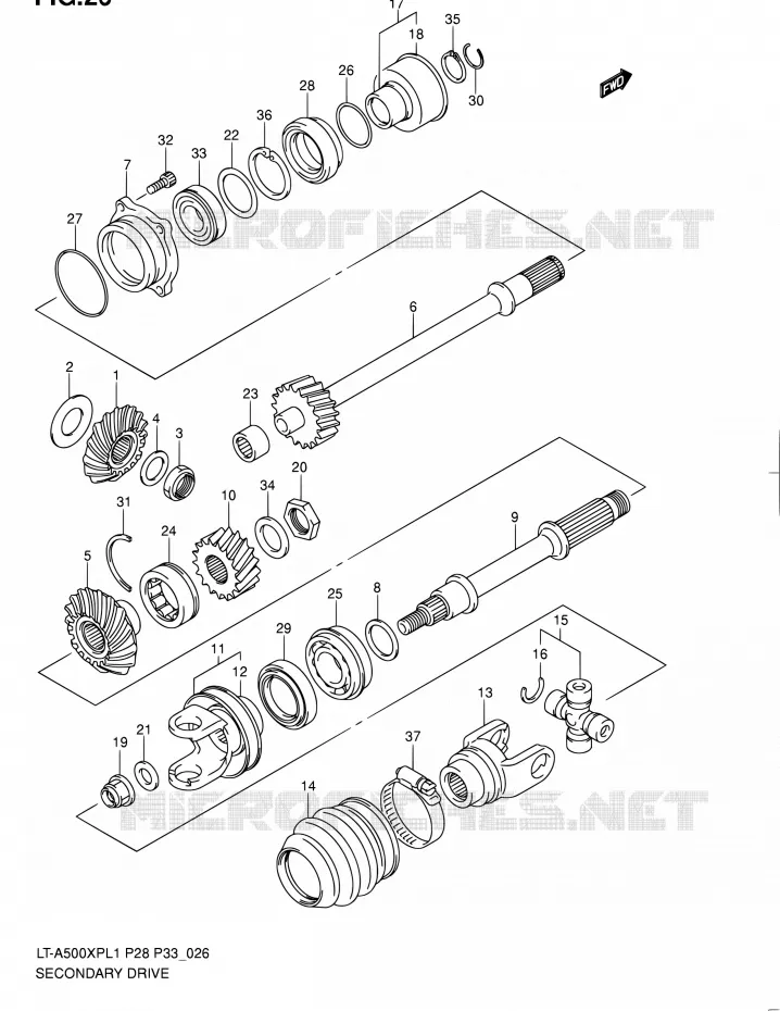 COUPLE CONIQUE Suzuki QUAD 500 KINGQUAD 2011  LT-A500XP L1/LT-A500XPZ L1 (P03,P28,P33)