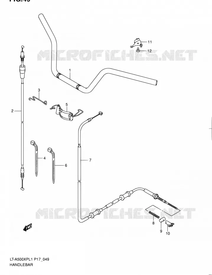 GUIDON Suzuki QUAD 500 KINGQUAD 2011  LT-A500XP L1 (P17,P24)