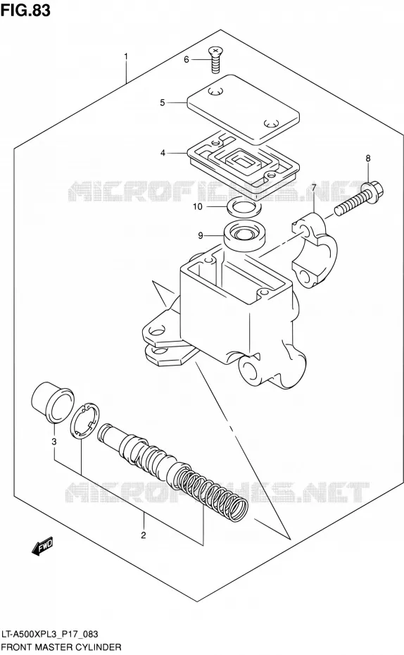MAITRE CYLINDRE AVANT Suzuki QUAD 500 KINGQUAD 2013  LT-A500XP L3/LT-A500XPZ L3 (P17,P24)