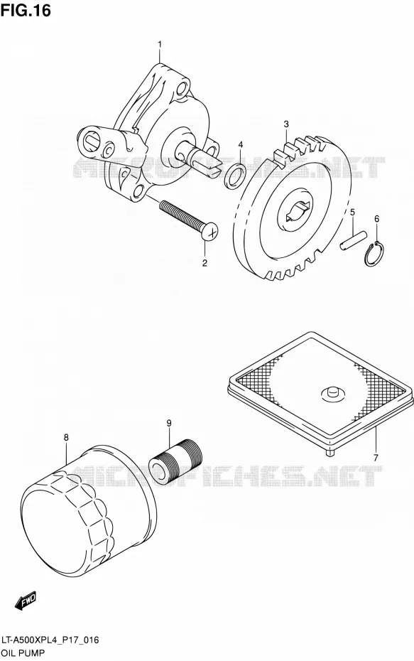 POMPE A HUILE Suzuki QUAD 500 KINGQUAD 2014  LT-A500XP L4/LT-A500XPZ L4 (P17)