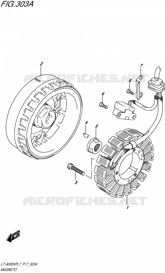 ALLUMAGE ROTOR - STATOR Suzuki QUAD 500 KINGQUAD 2017  LT-A500XP L7 (P17)
