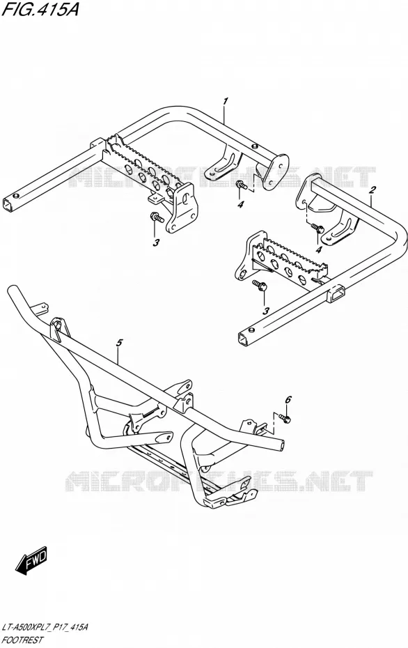 REPOSE PIED Suzuki QUAD 500 KINGQUAD 2017  LT-A500XP L7 (P17)