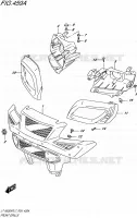 PARE CHOC AVANT   ENTOURAGE DE PHARE pour Suzuki KINGQUAD 500 2017