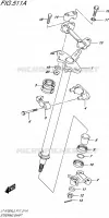 COLONNE DE DIRECTION pour Suzuki KINGQUAD 750 2015