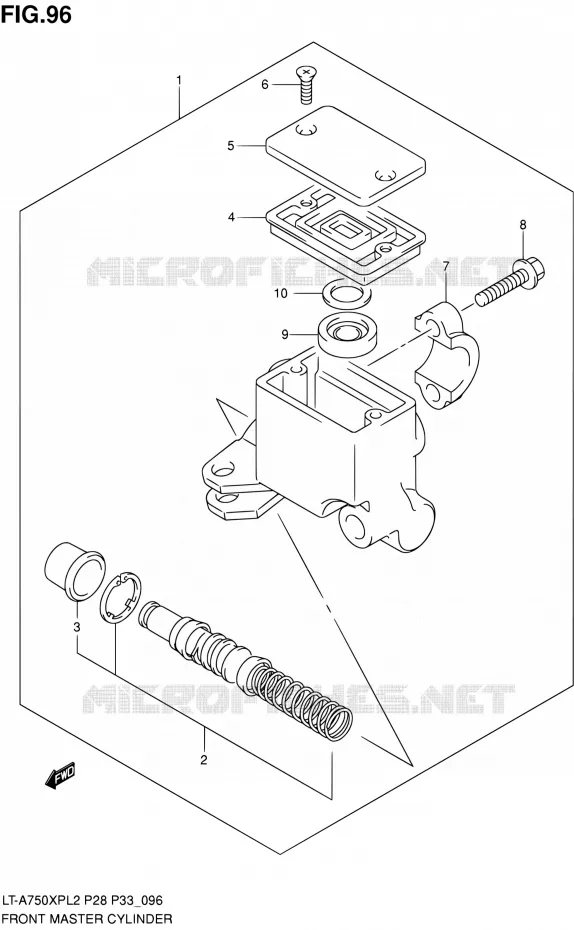 MAITRE CYLINDRE AVANT Suzuki QUAD 750 KINGQUAD 2012  LT-A750XP L2/LT-A750XPZ L2 (P03,P28,P33)