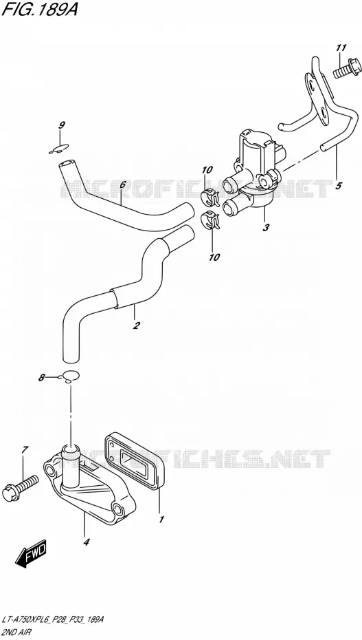 SYSTEME RECYCLAGE GAZ ECHAPPEMENT Suzuki QUAD 750 KINGQUAD 2016  LT-A750XP L6/LT-A750XPZ L6 (P28,P33)