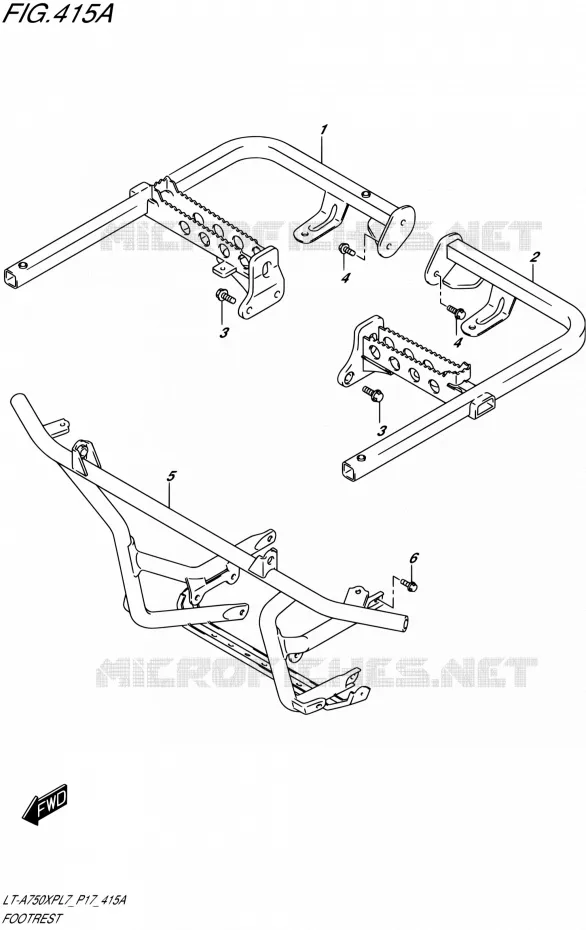 REPOSE PIED Suzuki QUAD 750 KINGQUAD 2017  LT-A750XP L7 (P17)
