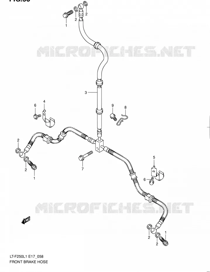 DURITE DE FREIN AVANT Suzuki QUAD 250 OZARK 2011  LT-F250 L1 (E17,E24)