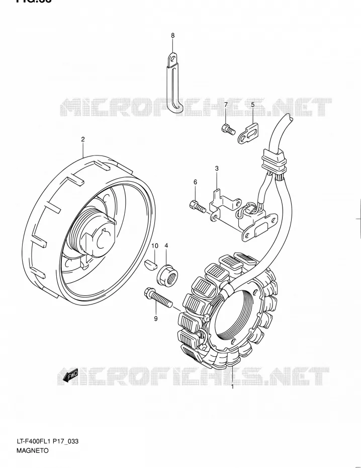 ALLUMAGE ROTOR - STATOR Suzuki QUAD 400 KINGQUAD 2011  LT-F400F L1 (P17,P24)