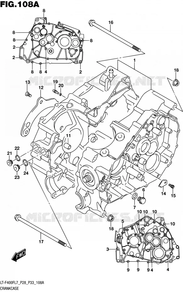 CARTER Suzuki QUAD 400 KINGQUAD 2017  LT-F400F L7 (P03,P28,P33)