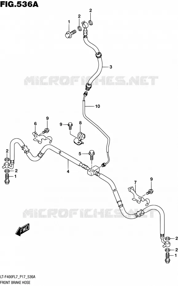 DURITE DE FREIN AVANT Suzuki QUAD 400 KINGQUAD 2017  LT-F400F L7 (P17)