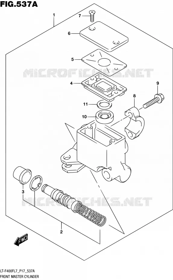 MAITRE CYLINDRE AVANT Suzuki QUAD 400 KINGQUAD 2017  LT-F400F L7 (P17)