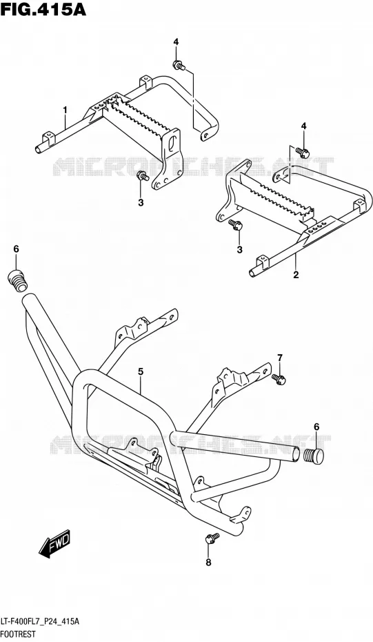 REPOSE PIED Suzuki QUAD 400 KINGQUAD 2017  LT-F400F L7 (P24)