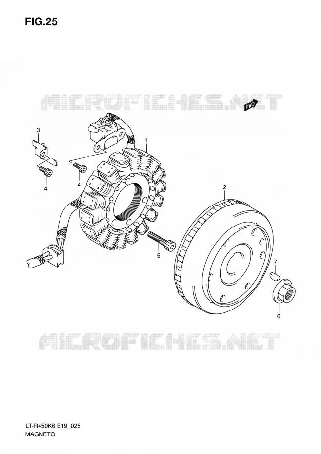 ALLUMAGE ROTOR - STATOR Suzuki QUAD 450 QUADRACER 2010  LT-R450 L0/LT-R450Z L0 (E19)