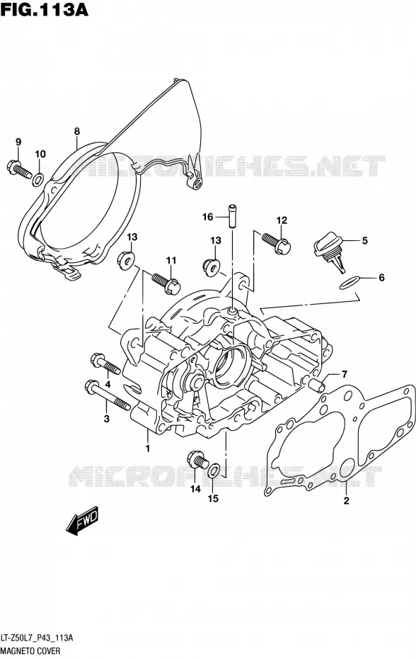 CARTER ALLUMAGE Suzuki QUAD 50 QUADSPORT 2017  LT-Z50 L7 (P43)