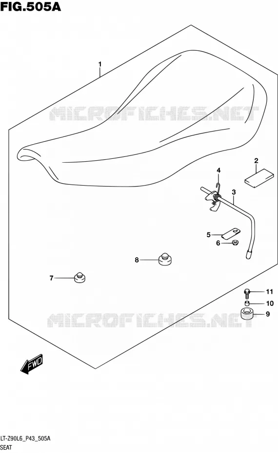SELLE Suzuki QUAD 90 QUADSPORT 2016  LT-Z90 L6 (P43)