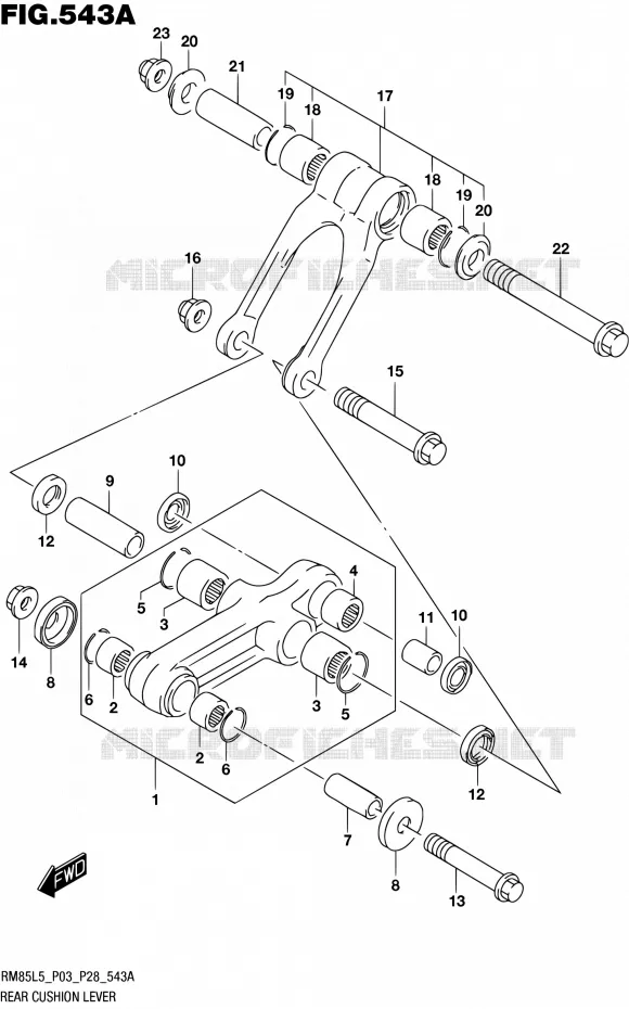 BIELLETTE D'AMORTISSEUR Suzuki MOTO 85 RM 1992  RM85L L5 (P03,P28,P33)